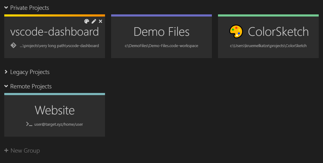 The project dashboard extension banner